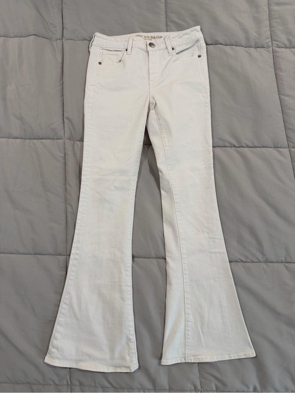 American Eagle White Flare Jeans
